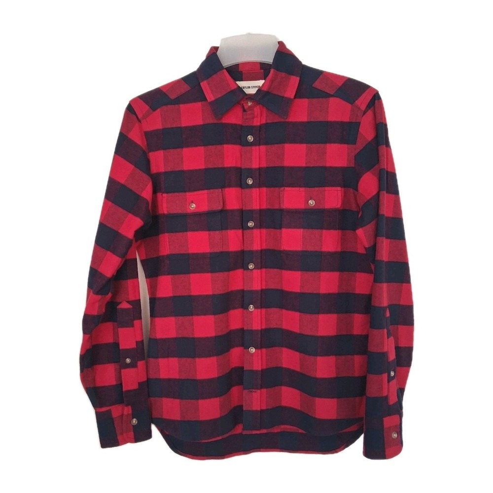 Taylor Stitch Yosemite LumberJack Plaid Chamois Flannel Shirt Men's 36 Small